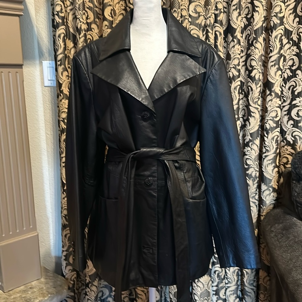 Black leather jacket